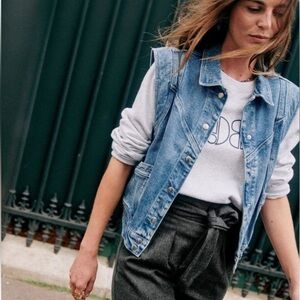 Sezane denim vest